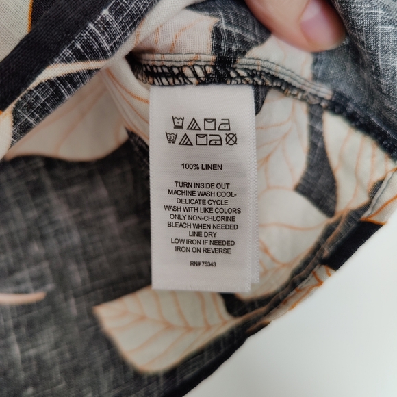 Linen floral blouse Size XS - Picture 6 of 7